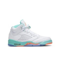 نایک ایرجردن 5 سفید فیروزه ای Nike Air Jordan 5 Retro GS Light Aqua