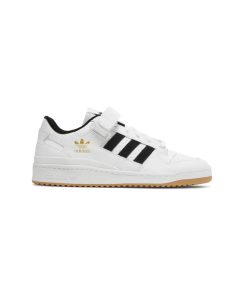 کتونی آدیداس فوروم سفید مشکی زیره قهوه ای Adidas Forum Low White Black Brown