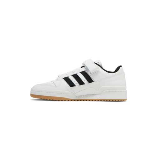 کتونی آدیداس فوروم سفید مشکی زیره قهوه ای Adidas Forum Low White Black Brown