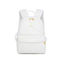 کوله پشتی نایکی جردن سفید طلایی Nike Jordan Backpack White Gold 1608